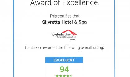 TrustYou Zertifikat für das Chalet Silvretta Hotel & Spa